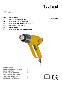 Manual Toolland PHG3 Heat Gun