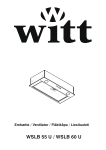Brugsanvisning Witt WSLB 60 U Emhætte