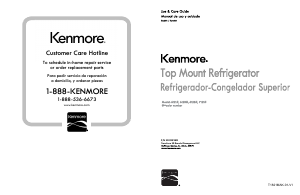 Handleiding Kenmore 61269 Koel-vries combinatie