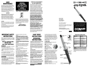 Manual de uso Conair 2016G Moldeador