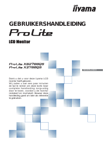 Handleiding iiyama ProLite X2788QS LCD monitor