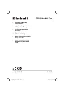 Manual de uso Einhell TE-MX 1600-2 CE Twin Mezclador de cemento