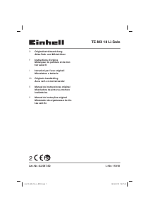 Manual Einhell TE-MX 18 Li-Solo Misturador
