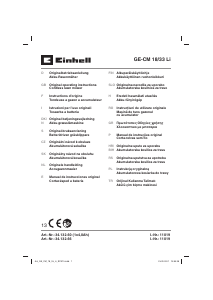 Manual Einhell GE-CM 18/33 Li Lawn Mower