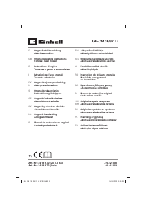 Handleiding Einhell GE-CM 36/37 Li Grasmaaier