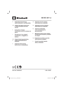 Manual Einhell GE-SC 35/1 Li Lawn Raker