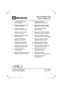 Kullanım kılavuzu Einhell GP-LB 18/200 Li GK Yaprak temizleyici