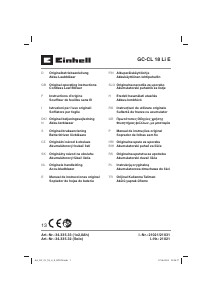 Manuale Einhell GC-CL 18 Li E Soffiatore