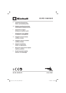 Manual de uso Einhell CC-PO 1100/150 E Pulidora