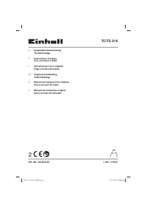 Manuale Einhell TC-TS 210 Sega da banco