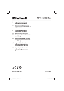 Bedienungsanleitung Einhell TC-VC 18/15 Li-Solo Staubsauger