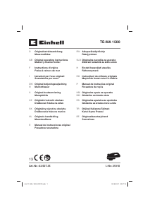 Manual Einhell TE-MA 1500 Mașină de frezat caneluri