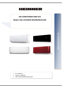 Handleiding Heinner HAC-CO12WFN-GD Airconditioner