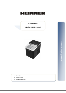 Manual Heinner HIM-120BK Ice Cube Maker