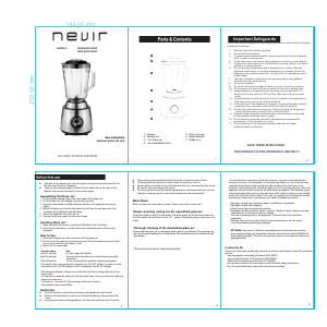 Manual de uso Nevir NVR-8410BVM Batidora
