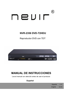 Manual de uso Nevir NVR-2356 DVD-T2HDU Reproductor DVD
