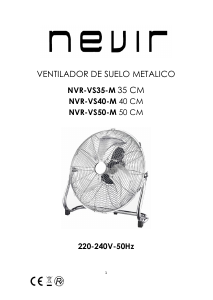 Manual de uso Nevir NVR-VS40-M Ventilador