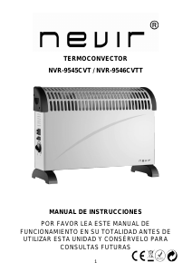 Manual de uso Nevir NVR-9546CVTT Calefactor