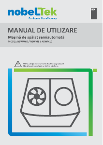 Manual NobelTek NSWM65 Mașină de spălat