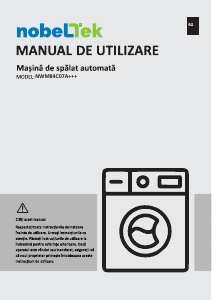 Manual NobelTek NWM84C07A+++ Mașină de spălat