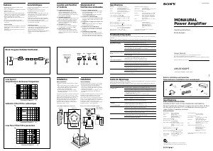 Mode d’emploi Sony XM-DS1600P5 Amplificateur de voiture