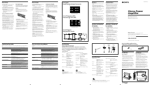 Manual Sony XM-2002GTW Car Amplifier