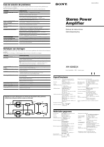 Manual de uso Sony XM-604EQX Amplificador para coche