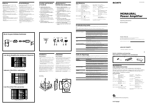 Mode d’emploi Sony XM-DS1300P5 Amplificateur de voiture