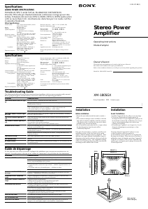 Handleiding Sony XM-1805GX Autoversterker