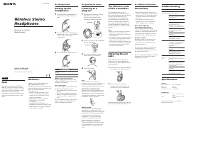 Handleiding Sony MDR-RF940R Koptelefoon