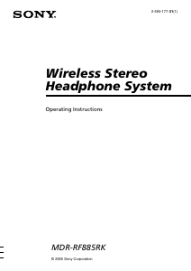 Handleiding Sony MDR-RF885RK Koptelefoon