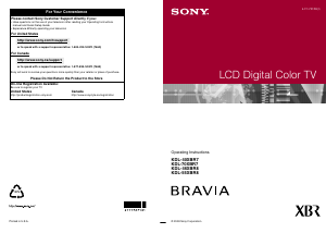 Handleiding Sony Bravia KDL-70XBR7 LCD televisie