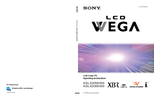 Handleiding Sony Wega KDL32XBR950 LCD televisie