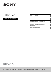 Manual Sony Bravia KDL-32R428B LCD Television