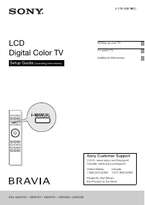 Handleiding Sony Bravia KDL-46HX701 LCD televisie