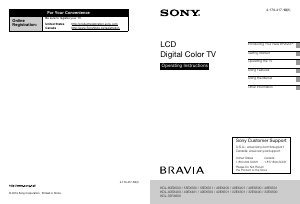 Handleiding Sony Bravia KDL-32FA600 LCD televisie