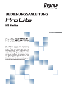 Bedienungsanleitung iiyama ProLite XU2490HS LCD monitor