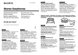 Bedienungsanleitung Sony MDR-EX70LP Kopfhörer