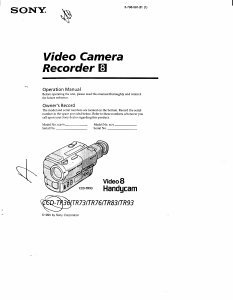 Handleiding Sony CCD-TR36 Camcorder