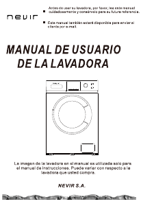 Manual Nevir NVR-4550-IN 8K 1400B Washing Machine