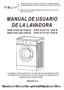 Manual de uso Nevir NVR-4723-8K 1400B Lavadora