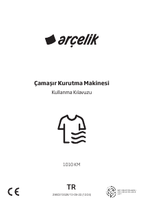 Kullanım kılavuzu Arçelik 1010 KM Kurutma makinesi