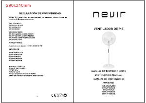 Manual Nevir NVR-VP40R-B Fan