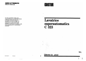 Manuale Castor C 323 Lavatrice