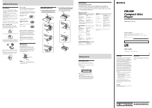 Manual Sony CDX-1200 Car Radio