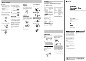 Handleiding Sony CDX-1300FP Autoradio