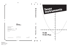 Brugsanvisning Texas Instruments TI-92 Plus Grafisk regnemaskine