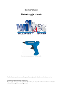 Mode d’emploi Wiltec 61858 Pistolet à colle