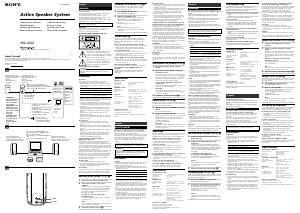 Manual de uso Sony SRS-A202 Altavoz