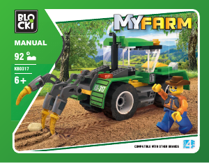 Manual Blocki set KB0317 MyFarm Tractor with plow